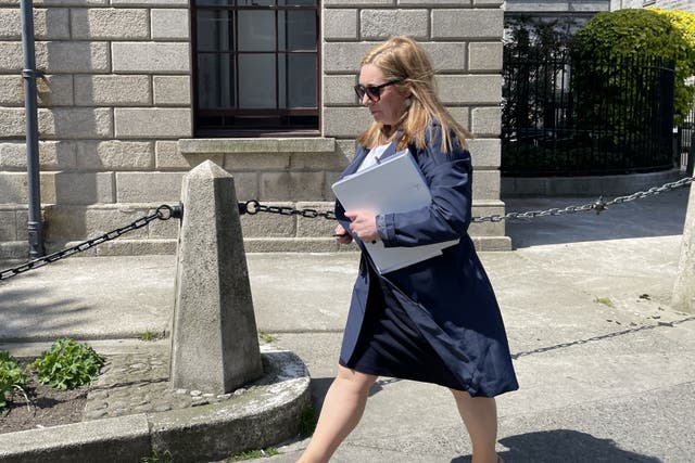 Spotlight reporter Jennifer O’Leary at the High Court in Dublin, where former Sinn Fein president Gerry Adams is bringing a legal action against the BBC over allegations about the murder of an MI5 spy. Claims were made in a BBC Northern Ireland Spotlight programme in 2016 over who sanctioned the killing of British spy Denis Donaldson. Picture date: Wednesday May 14, 2025.
