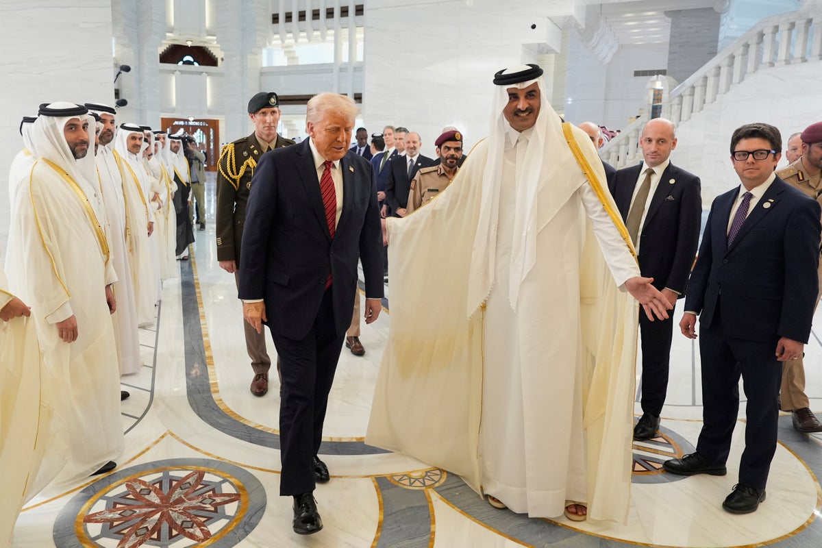 Live updates: Trump visits main U.S. military base in Middle East as violence flares in Gaza