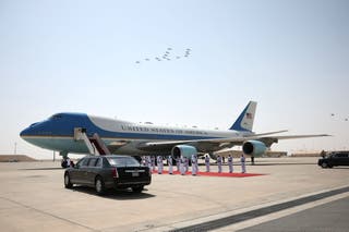 The current Air Force One jet, while in Qatar last week