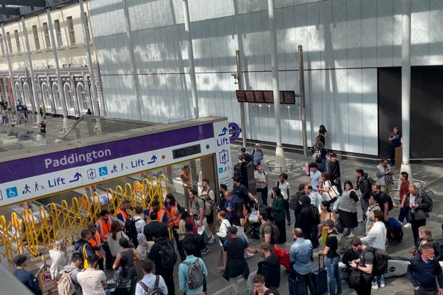 London Underground and Elizabeth line services were suspended because of power failures on Monday (Tom Philpot/PA)
