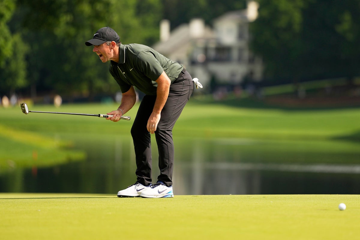 Rory McIlroy struggles at US PGA Championship as Luke Donald shares lead