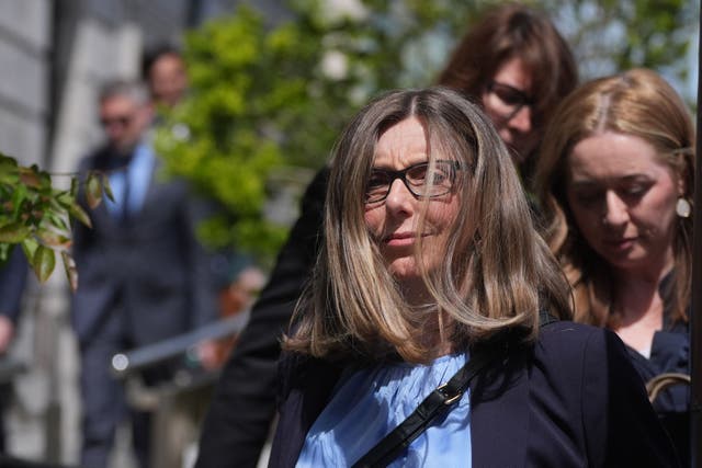 Spotlight editor Gwyneth Jones outside the High Court in Dublin (PA)