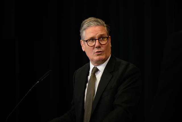 Prime Minister Sir Keir Starmer during a press conference with Albanian Prime Minister Edi Ramat at the Kryeministria, Tirana, Albania, before attending the European Political Community Summit. Picture date: Thursday May 15, 2025.