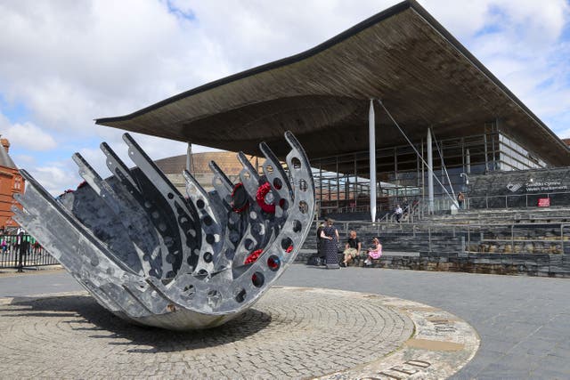 A view of the Senedd, the Welsh parliament building in Cardiff (Geoff Caddick/PA)