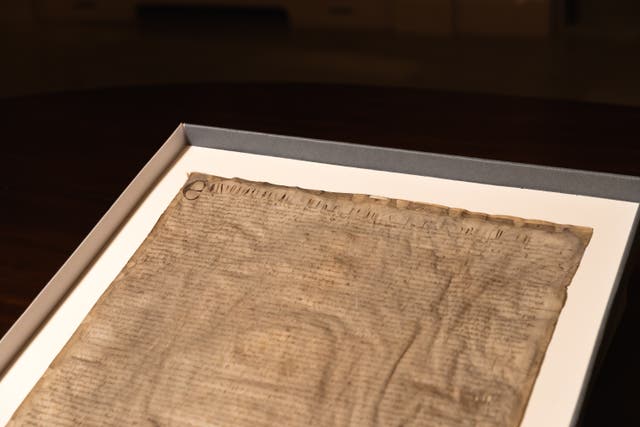 <p>The 1300 issue Magna Carta owned by Harvard Law School</p>