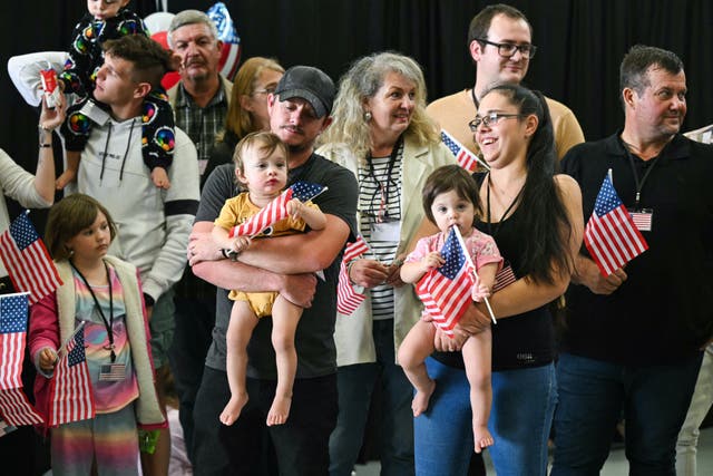 <p>On Monday, a flight carrying 59 Afrikaans refugees arrived in Washington under Trump’s orders </p>