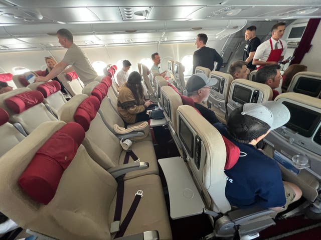 <p>Space available: the upper deck economy cabin on Global Airlines</p>