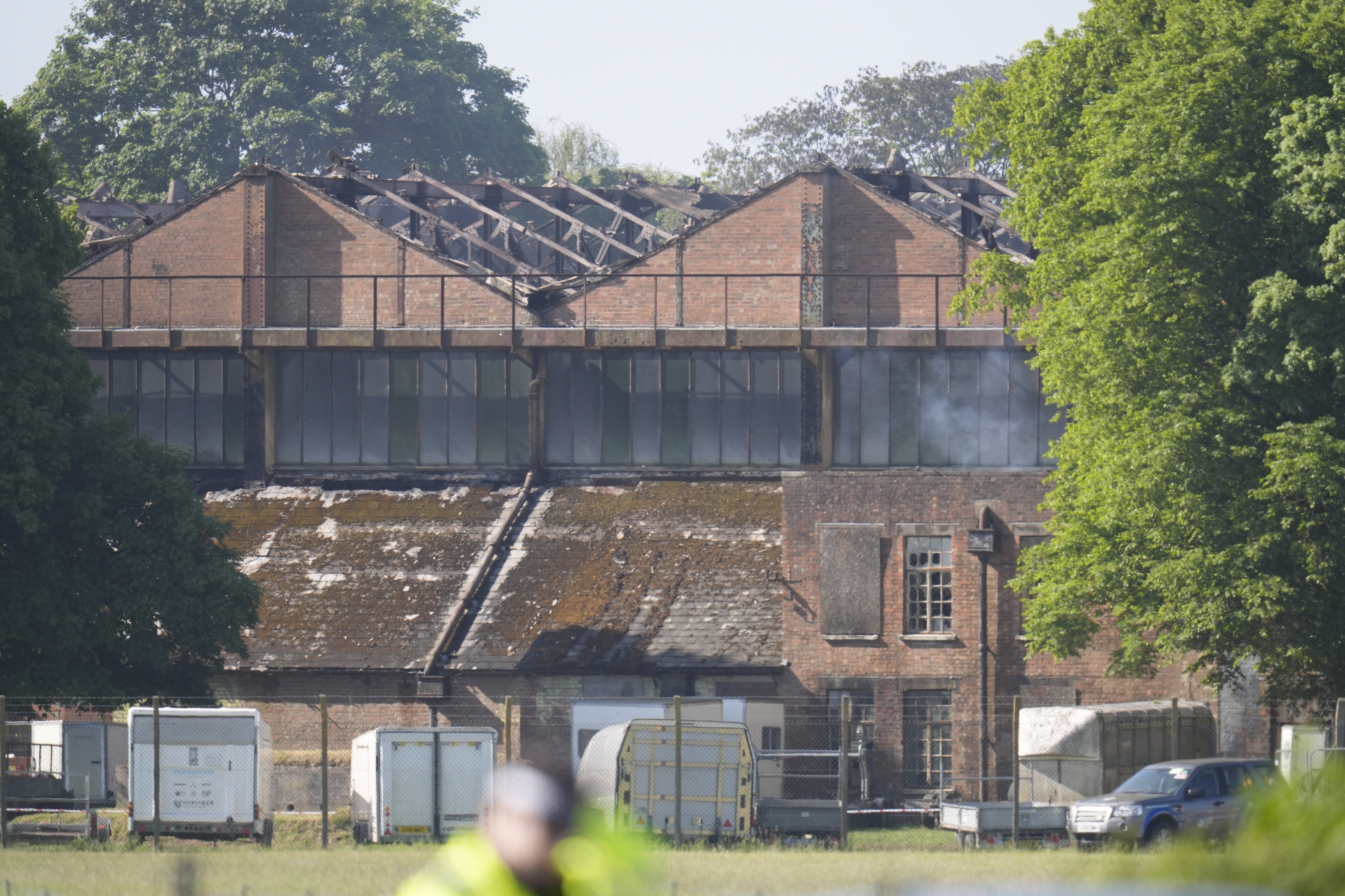 Damaged buildings at Bicester Motion, the site of a former RAF base which is home to more than 50 specialist businesses (Andrew Matthews/PA)