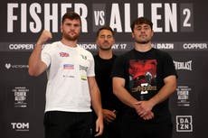 Fisher vs Allen 2 LIVE: Start time, undercard and fight updates