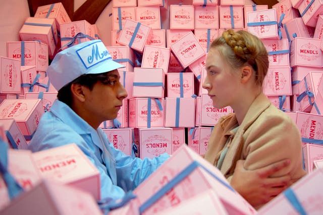 <p>Tony Revolori and Saoirse Ronan in ‘The Grand Budapest Hotel’</p>