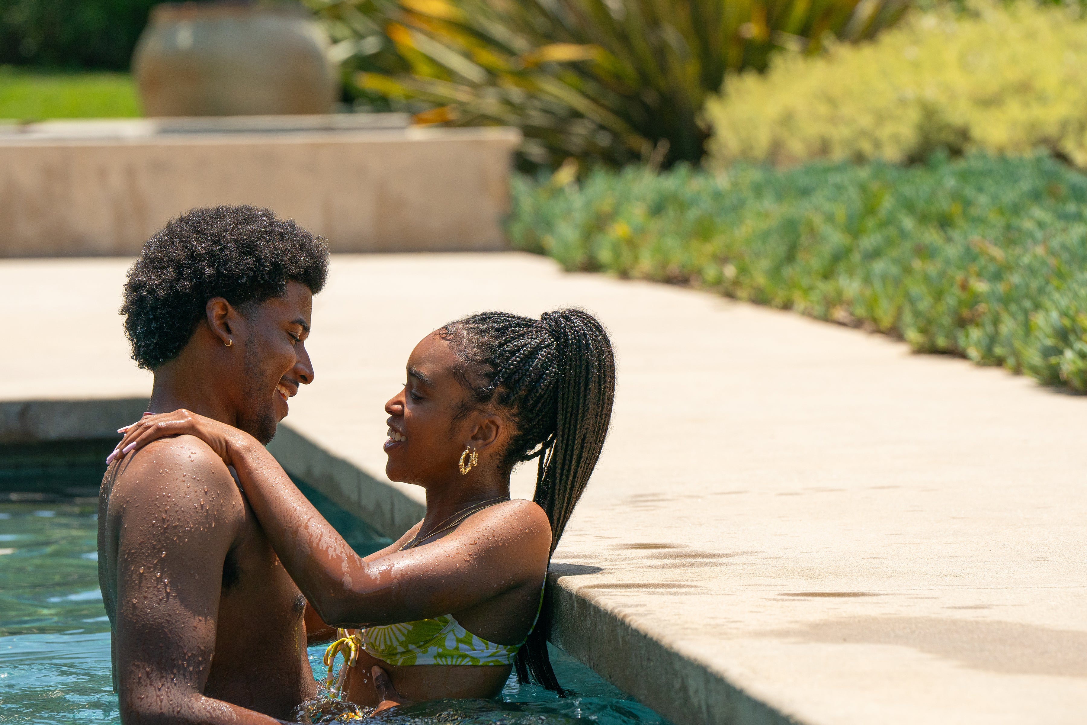 Loved-up: Michael Cooper Jr and Lovie Simone in 'Forever'