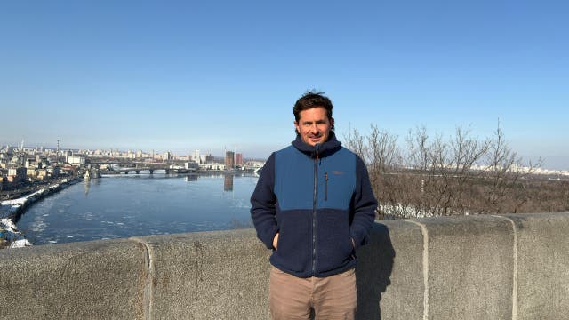 <p>Former Conservative minister Johnny Mercer in Kyiv</p>