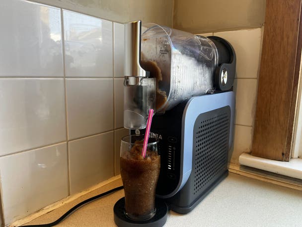 A Coca-Cola slushy made in the Ninja Slushi