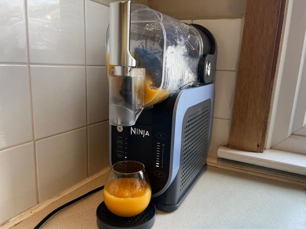 Frozen tropical juice made in the Ninja Slushi