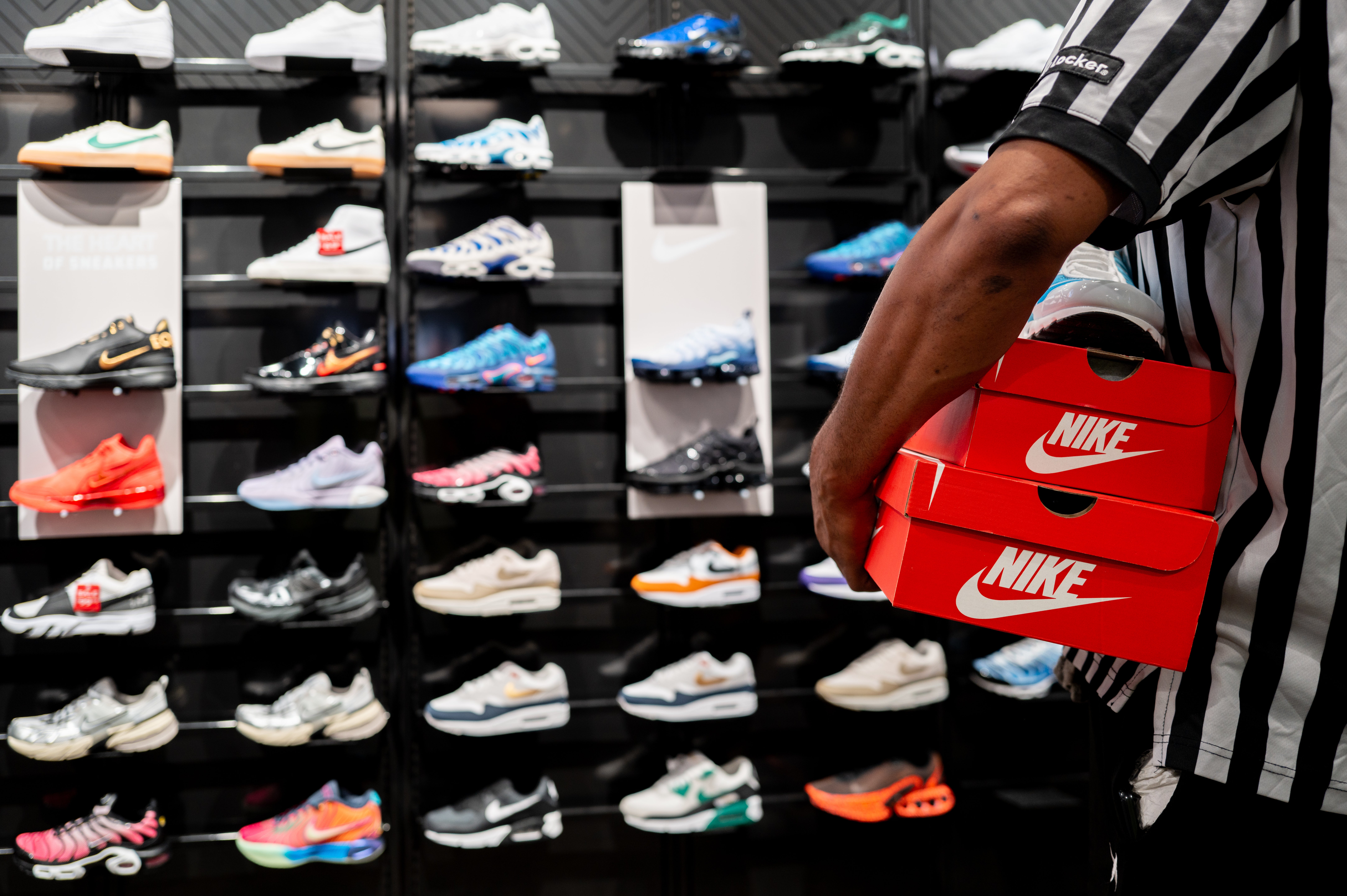Christian Leitch says he was waiting to try on a pair of Nikes at a Foot Locker in Harlem when he was aggressively groped by a security guard