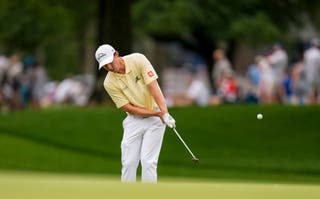 Matt Fitzpatrick is in the mix at the top of the leaderboard
