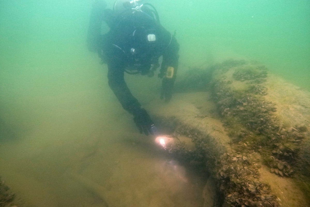 Angler fishing in Lake Michigan fog discovers remains of abandoned tugboat J.C. Ames
