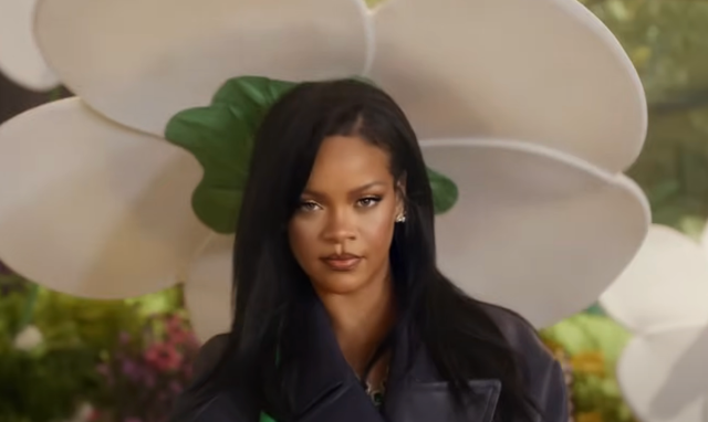 <p>Rihanna appearing in the music video for her new song for the ‘Smurfs’ movie, ‘Friend of Mine’</p>