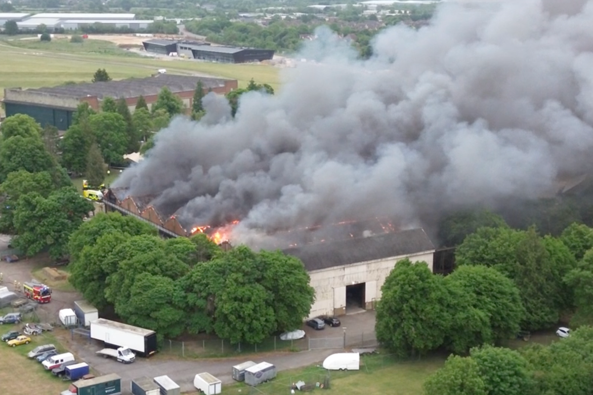 Bicester fire latest: Two firefighters dead after huge blaze at former RAF base