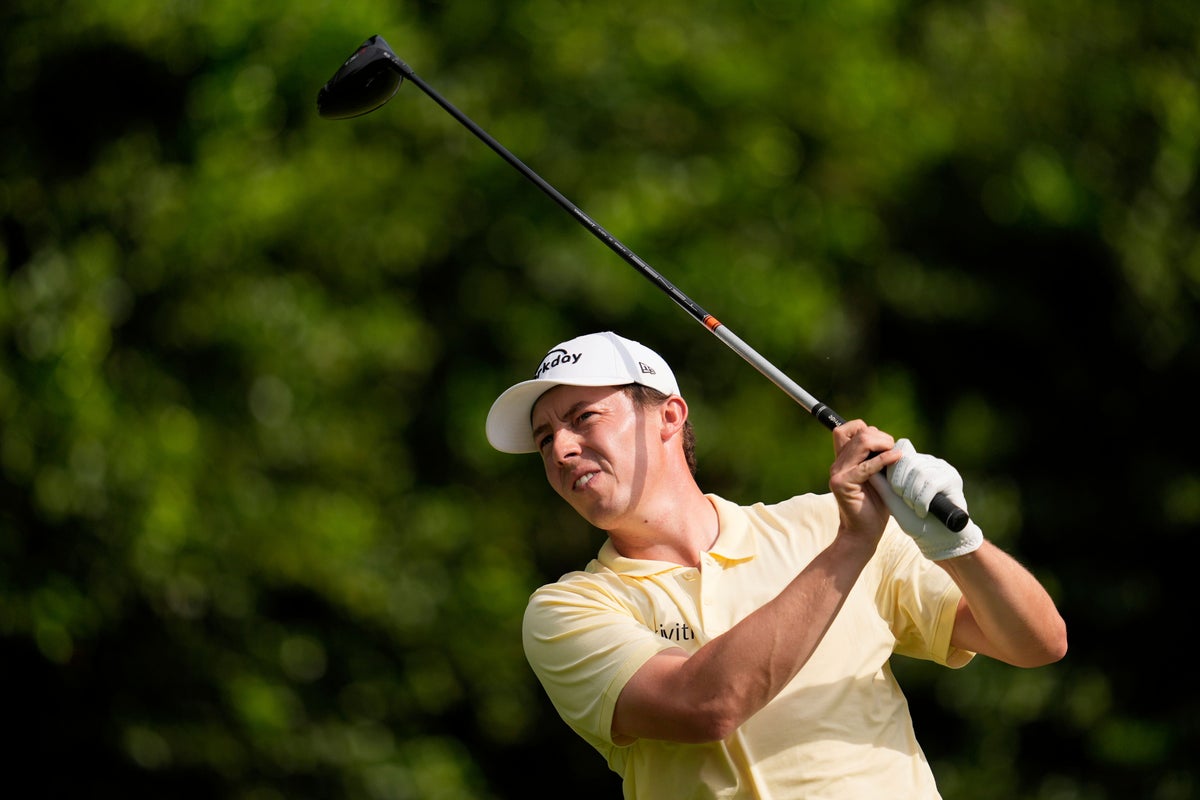 Matt Fitzpatrick rises to joint second at PGA Championship as Rory McIlroy narrowly makes cut