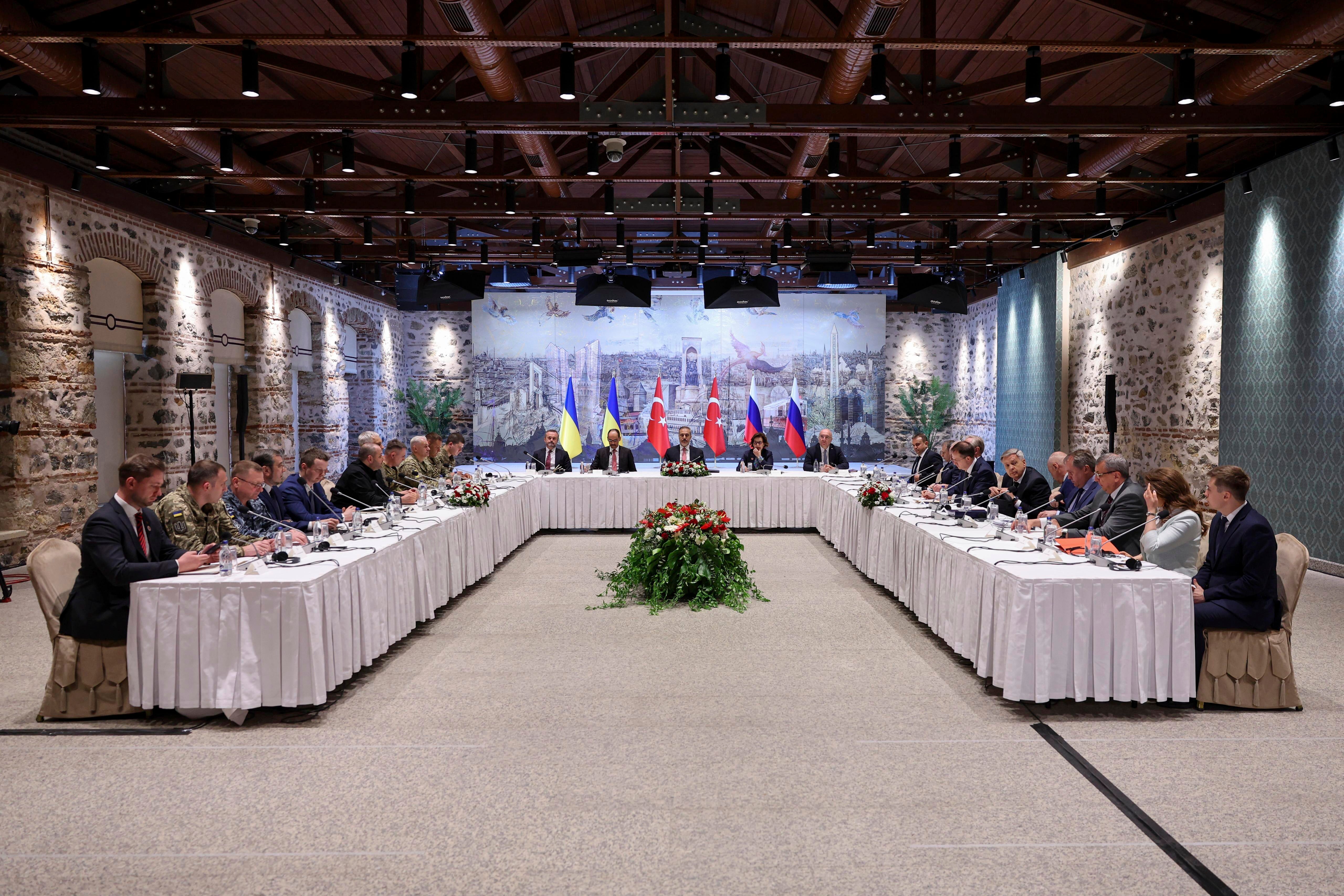 Russian and Ukrainian delegations met for the first direct talks in three years in Turkey on Friday