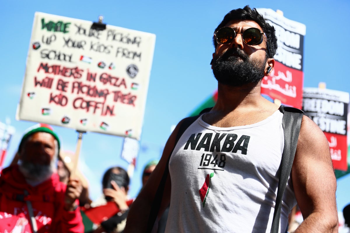 Watch live: Pro-Palestine protesters in London mark Nakba 77th anniversary