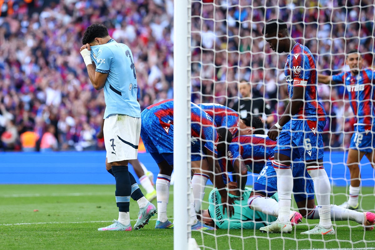 Crystal Palace v Man City LIVE: FA Cup final score and latest updates as Henderson saves penalty