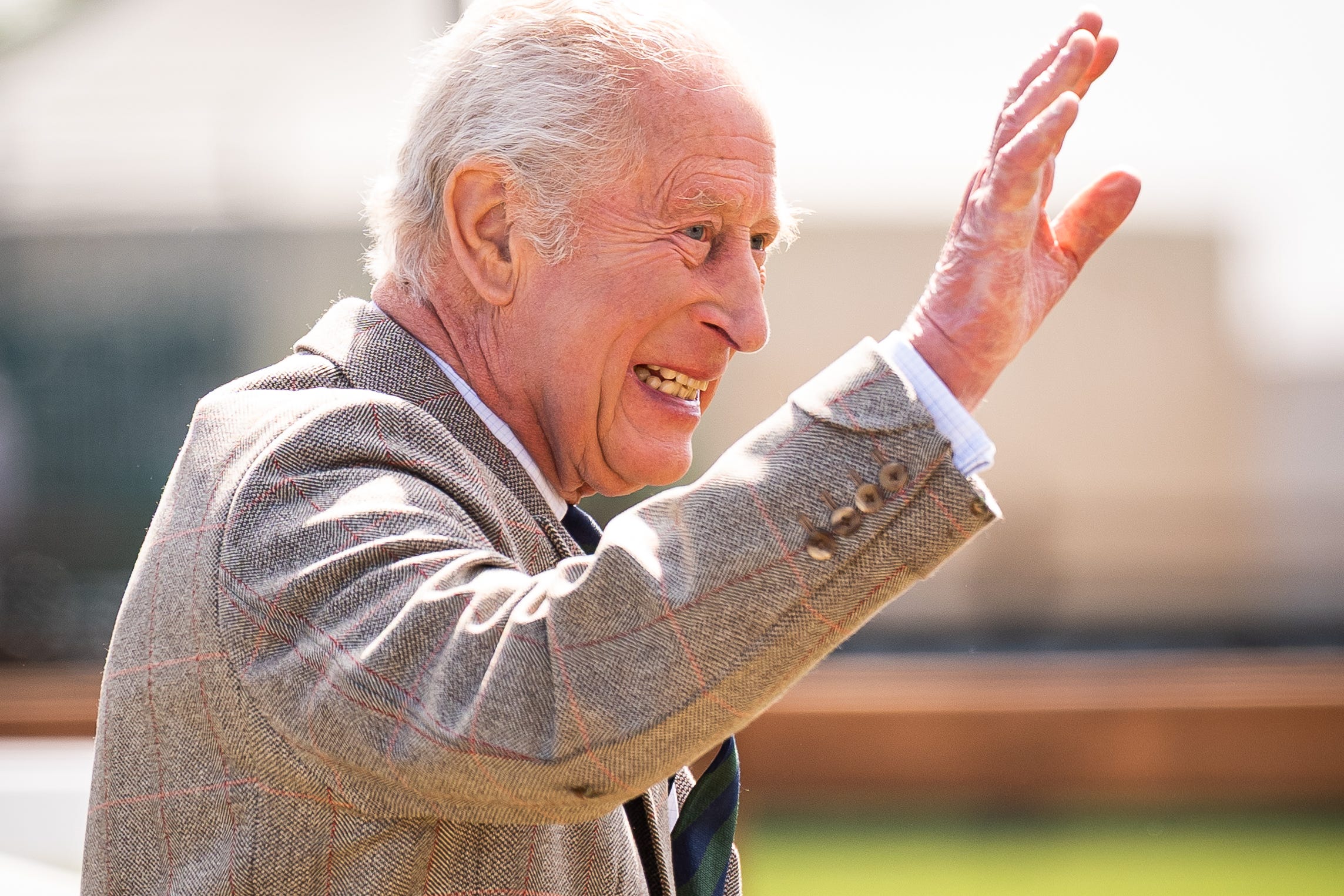 The King attends the Royal Windsor Horse Show at Windsor Castle in Berkshire (Aaron Chown/PA)