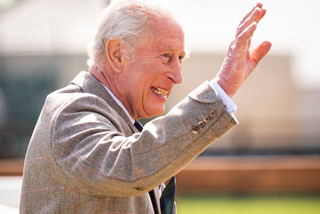 The King attends the Royal Windsor Horse Show at Windsor Castle in Berkshire (Aaron Chown/PA)
