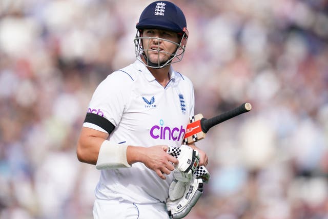 England’s Alex Lees walks off the field after being dismissed by South Africa’s Marco Jansen on day three of the third LV= Insurance Test match at the Kia Oval, London. Picture date: Saturday September 10, 2022.