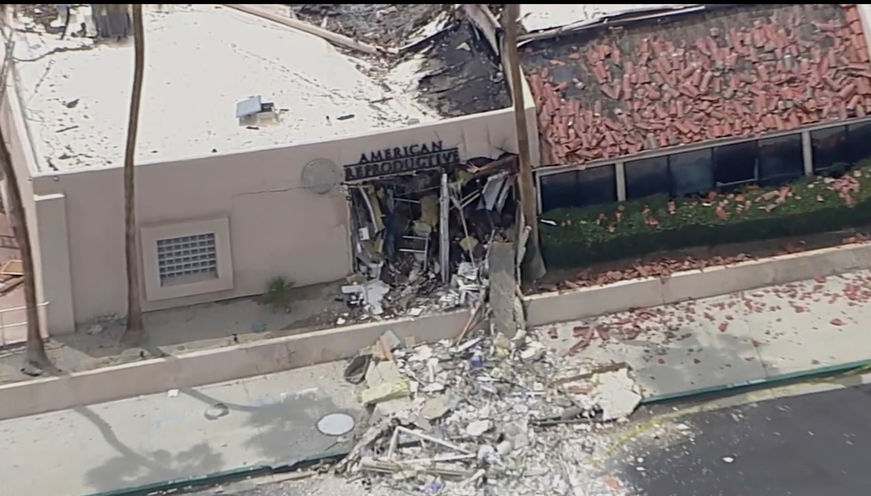 The explosion is caused by a bomb in Palm Springs
