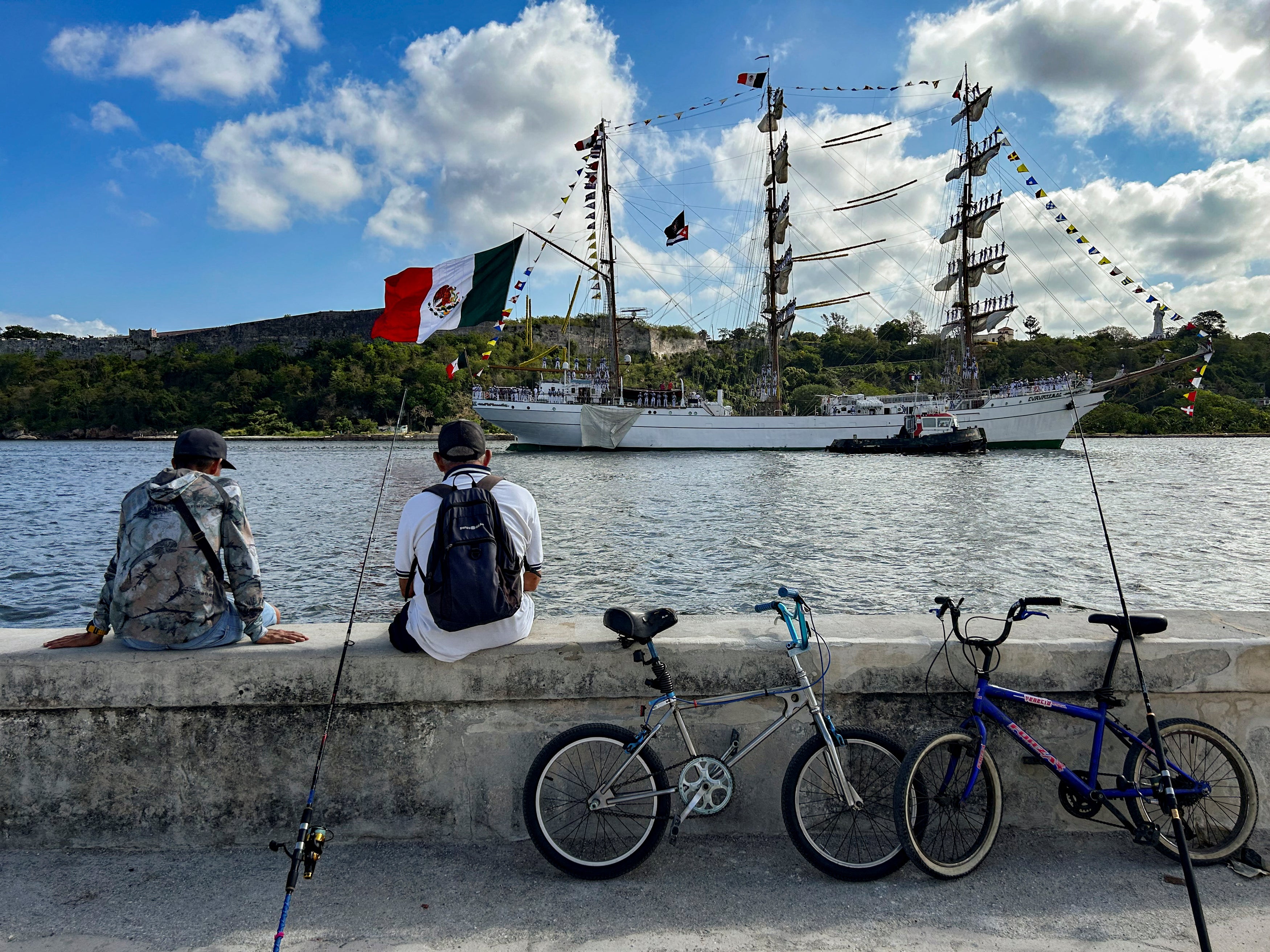 The Cuauhtemoc docking at Havana Harbor on April 28 this year