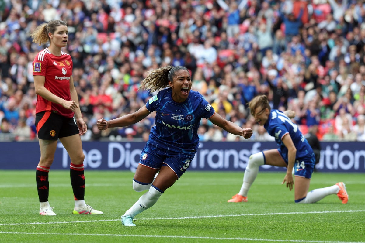 Chelsea vs Man United LIVE: Women’s FA Cup final result as Blues complete unbeaten treble at Wembley