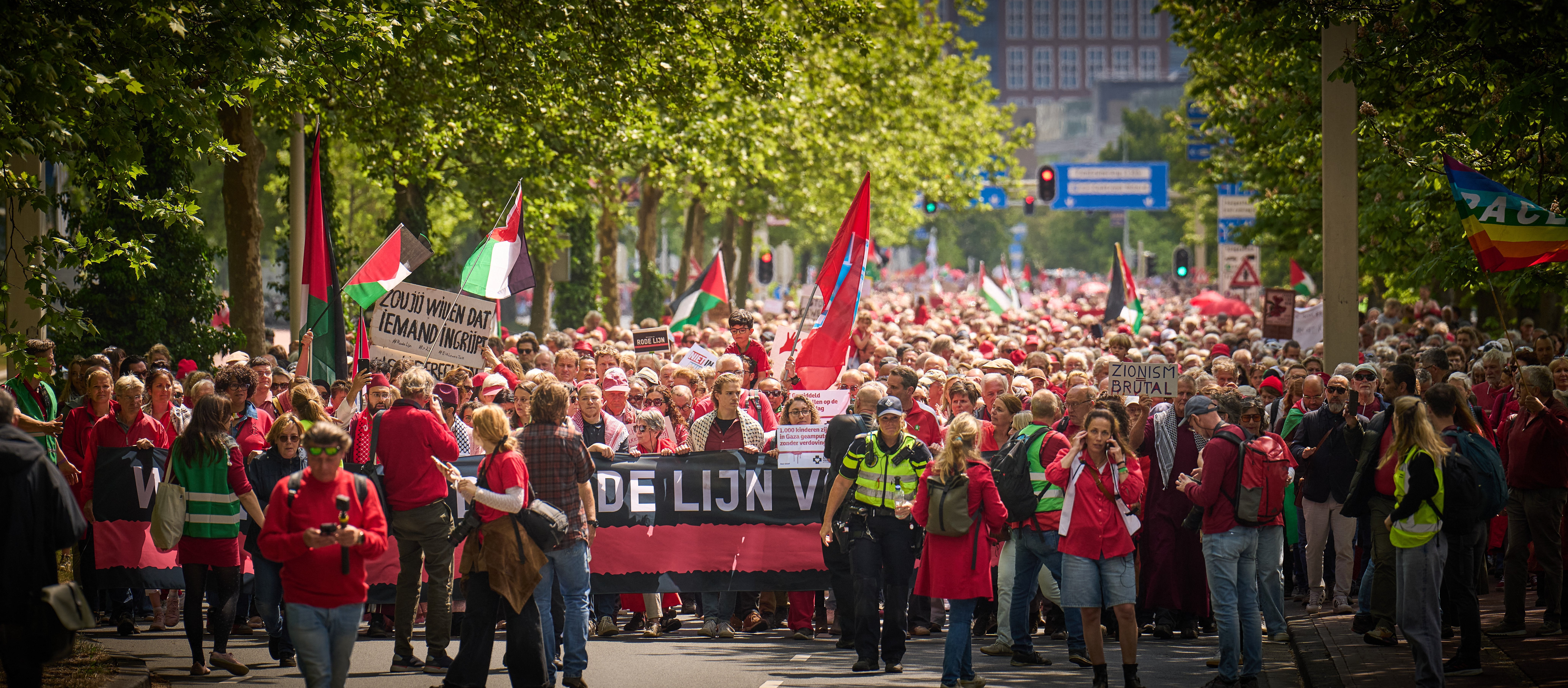 Thousands of people attended a protest in The Hague against the Israeli government’s actions