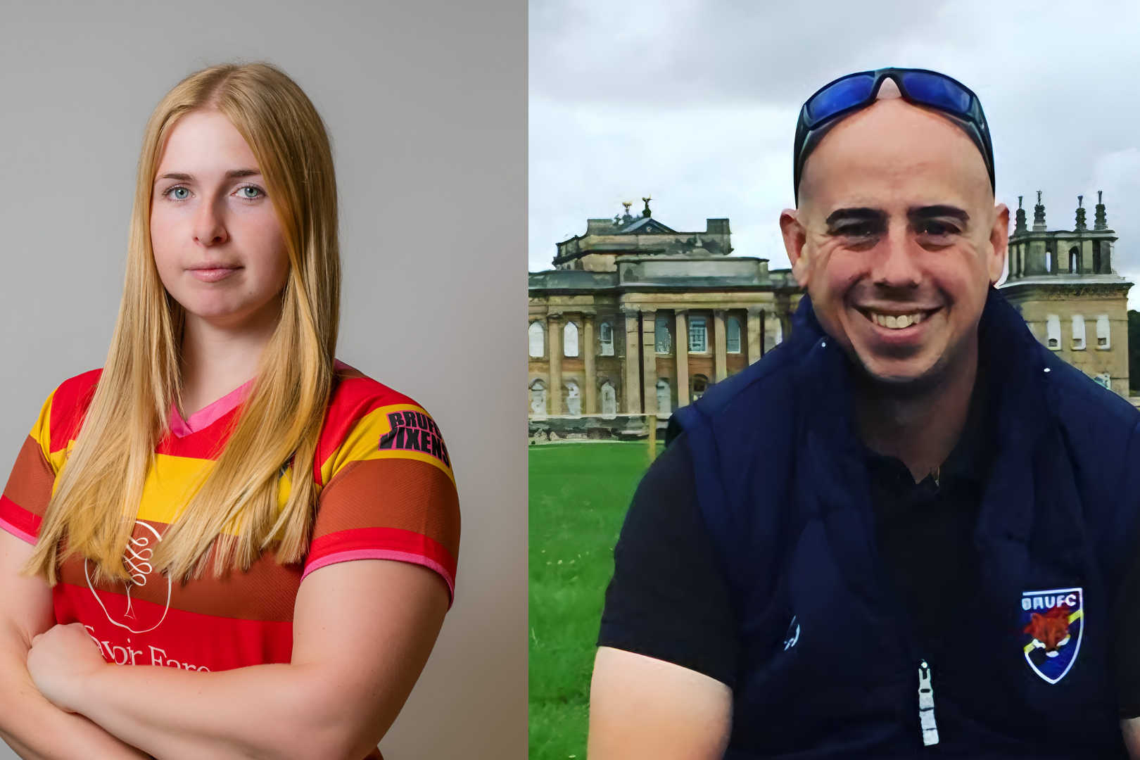 Firefighters Jennie Logan, 30, and Martyn Sadler, 38, died in a fire at a former RAF based in Bicester on Thursday (Bicester RUFC/Martyn Sadler/Charlie Sadler/PA)