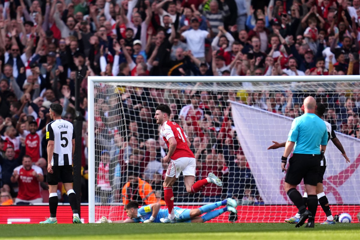 Declan Rice’s stunning strike secures Arsenal’s Champions League place