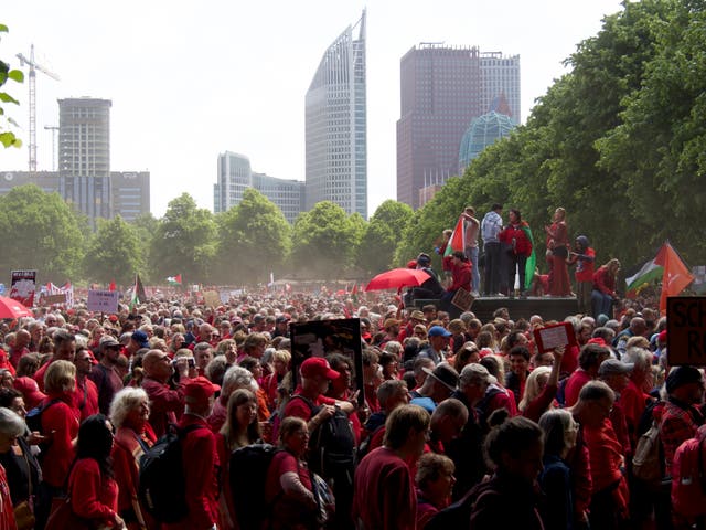 HOLANDA ISRAEL PROTESTA