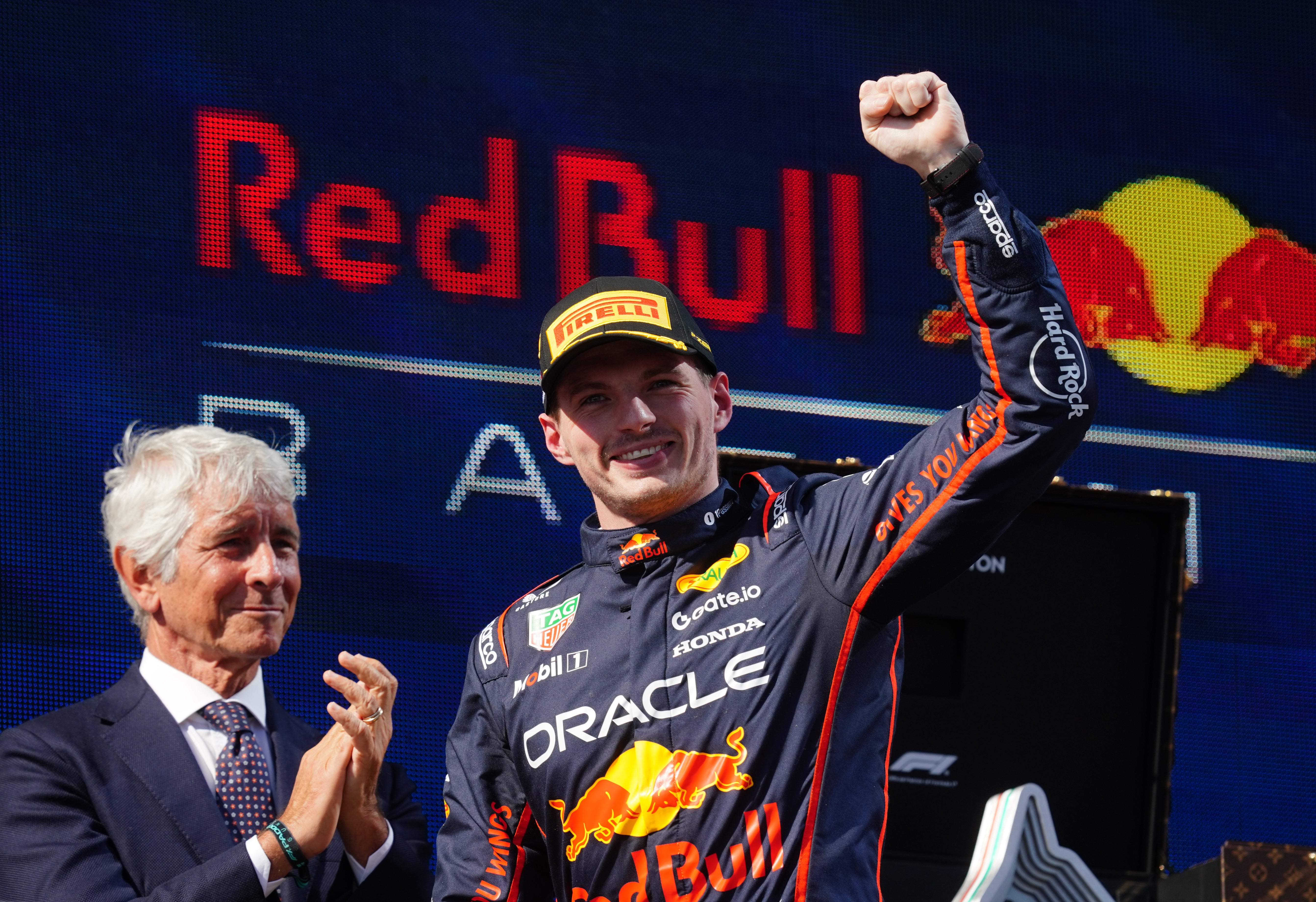Verstappen clinched his second win of the season (David Davies/PA)