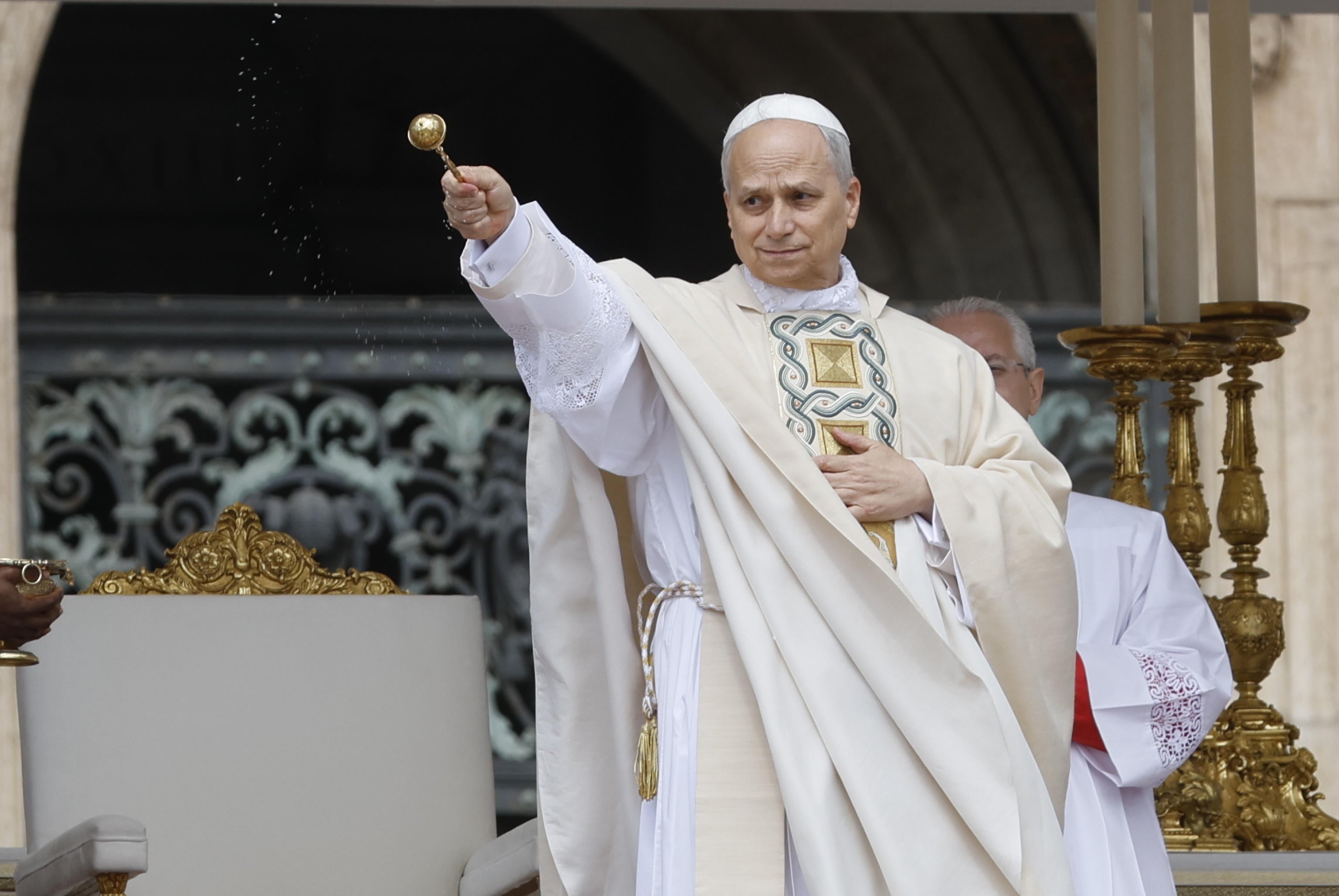 Pope Leo XIV leads the Holy Mass for the Beginning of the Pontificate, at St. Peter's Square, in Vatican City