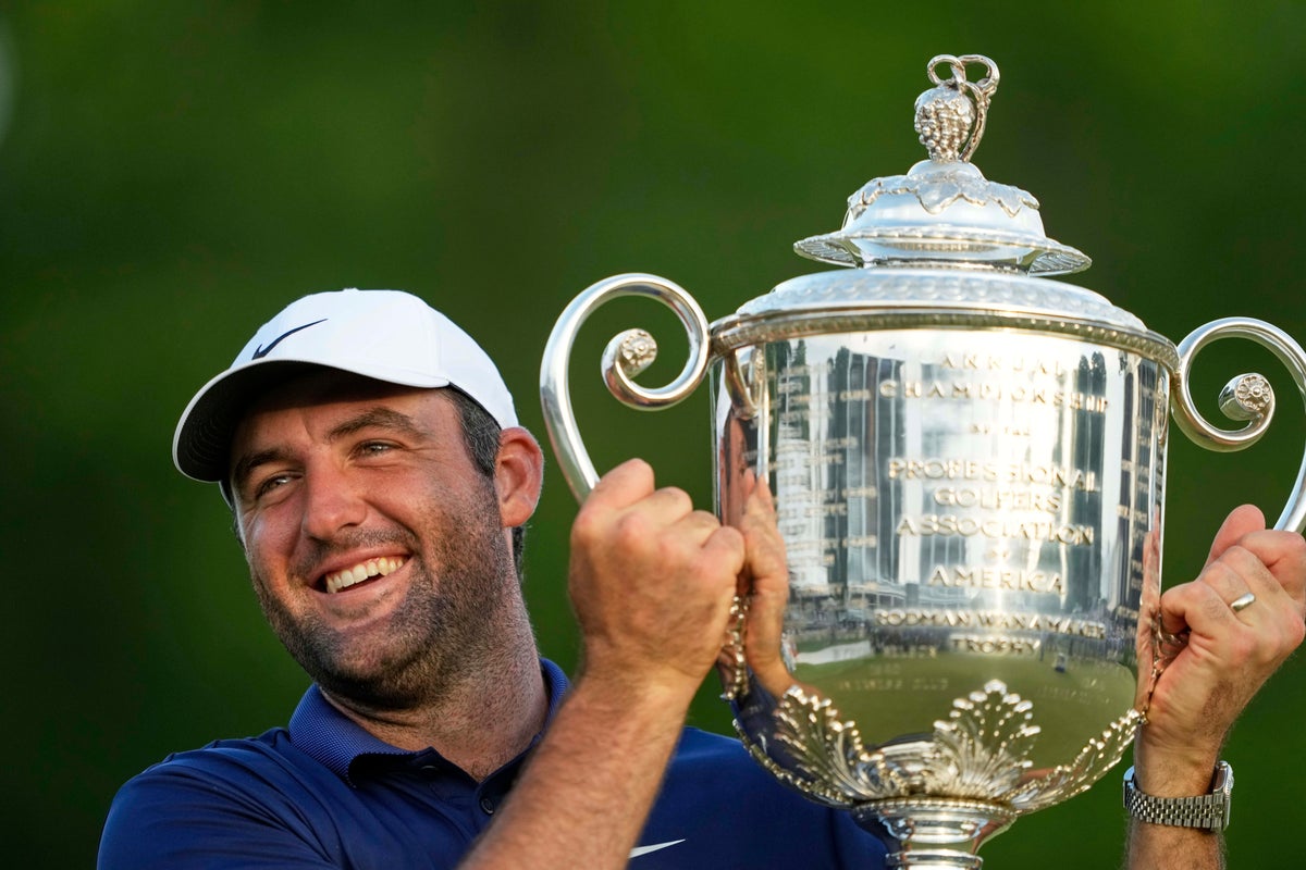 Scheffler pulls away to win PGA Championship for third major title