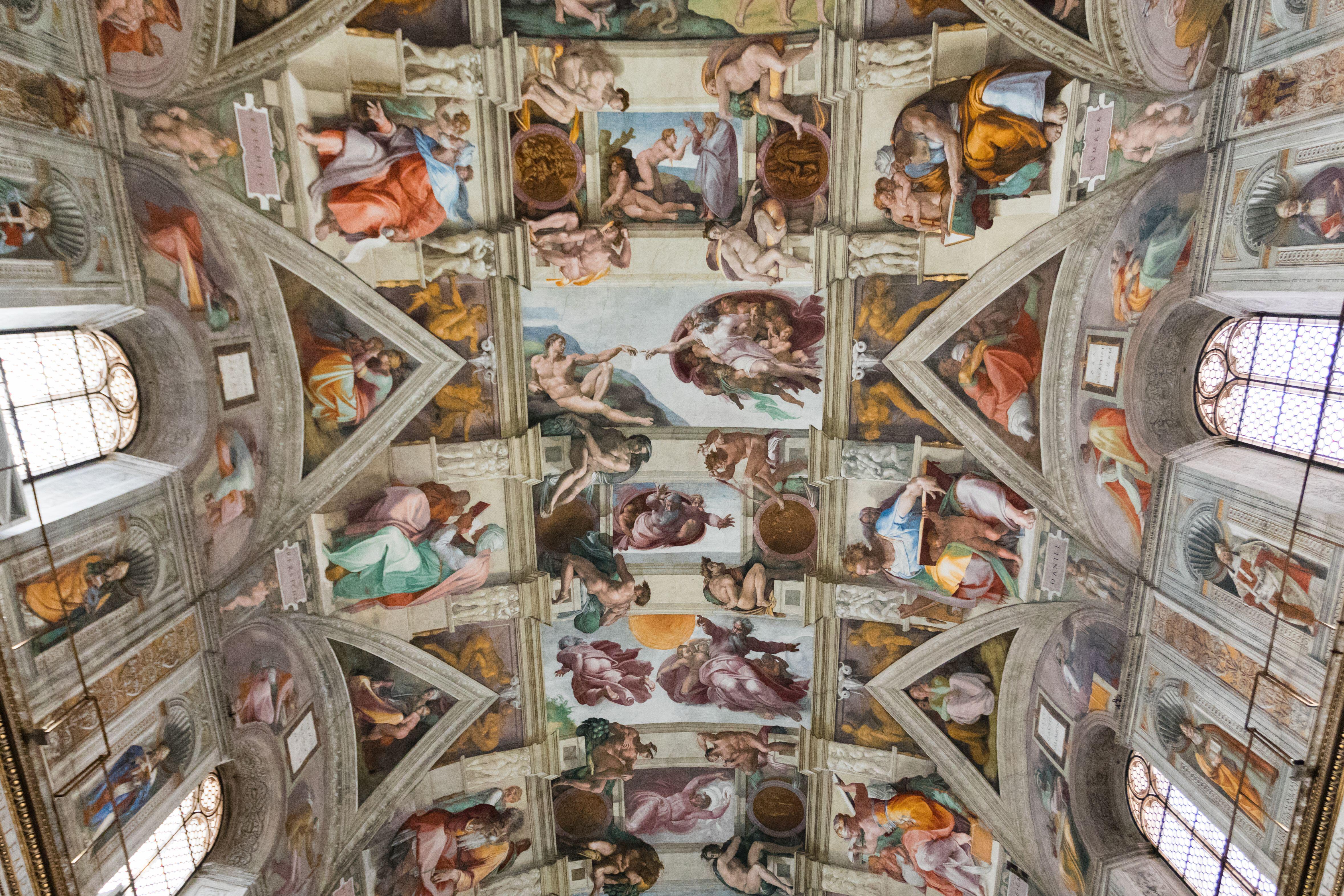  the ceiling of the Sistine Chapel - one of the world’s greatest cultural treasures