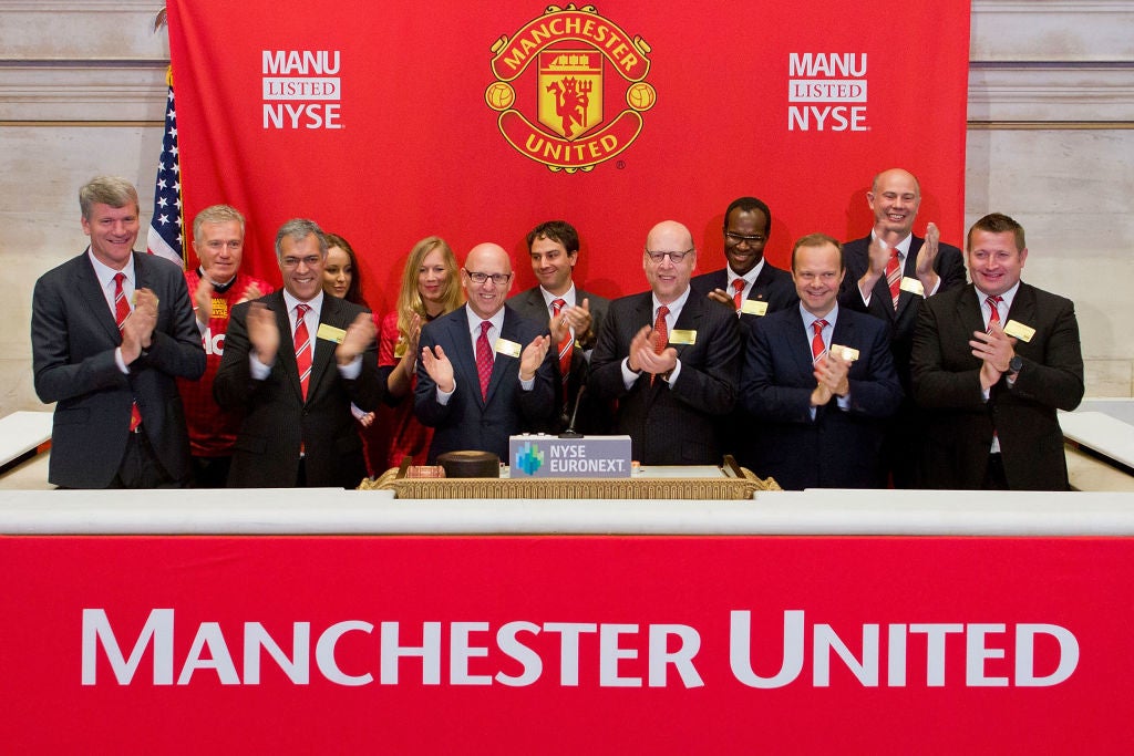 Manchester United was listed on the New York Stock Exchange in 2012