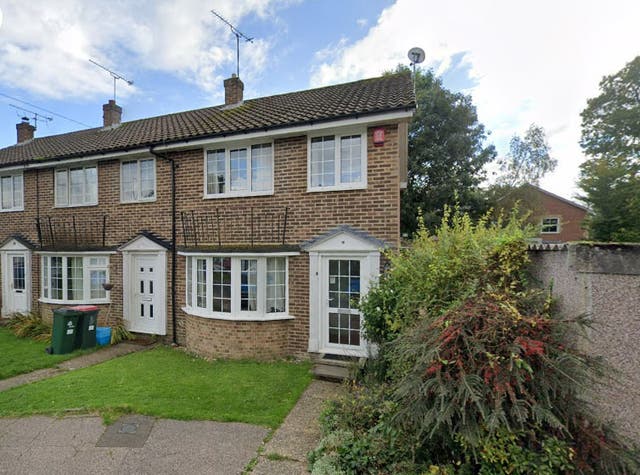 <p>The house in Crawley, Sussex, which is the central of a family legal dispute</p>