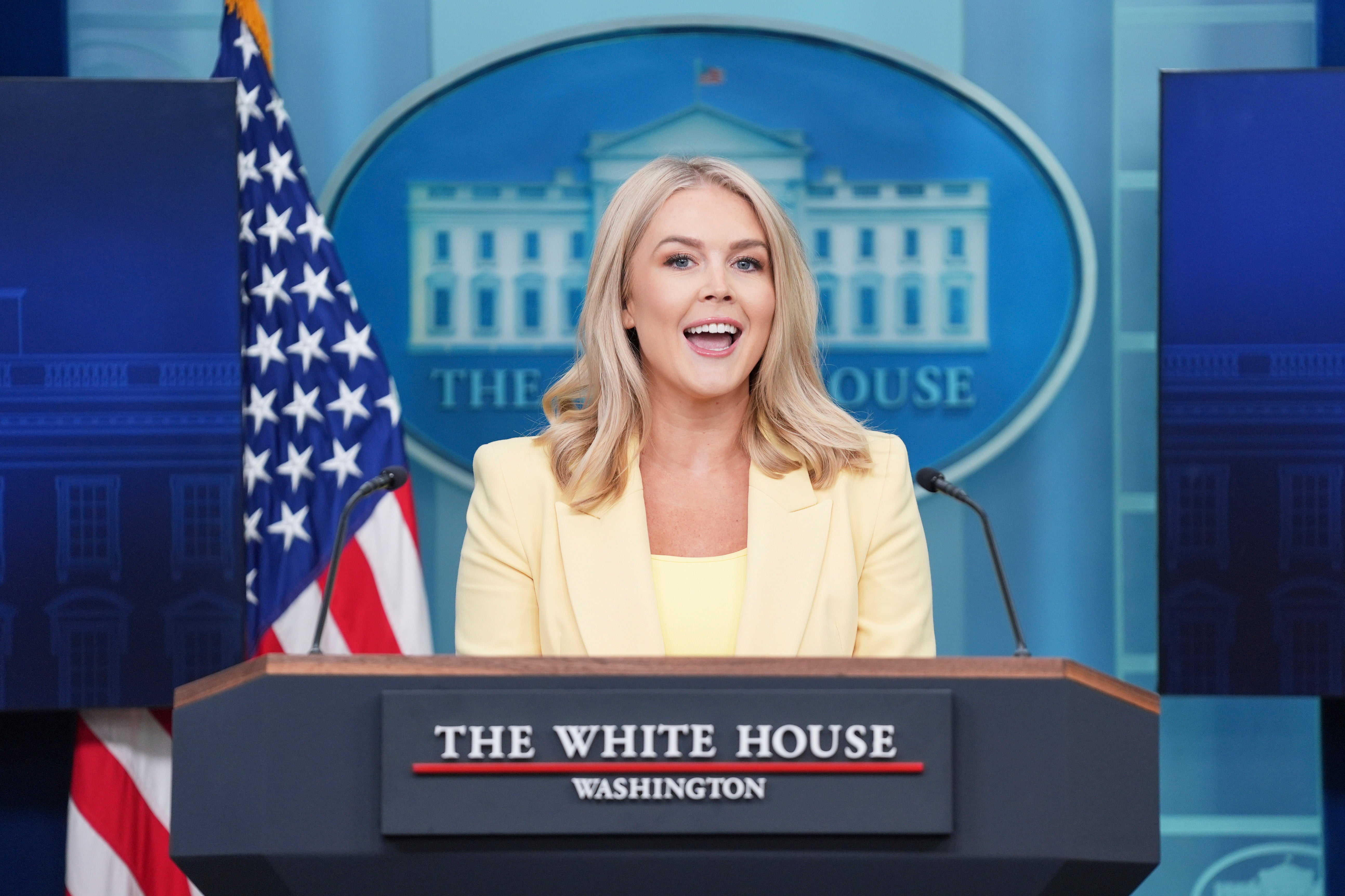 Leavitt, 27, is the youngest ever press secretary to work in the White House