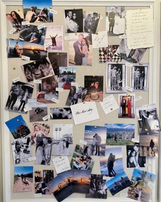 <p>The Duchess of Sussex has shared unseen photos of herself and Prince Harry over the years, as the couple celebrate their seventh wedding anniversary.</p>