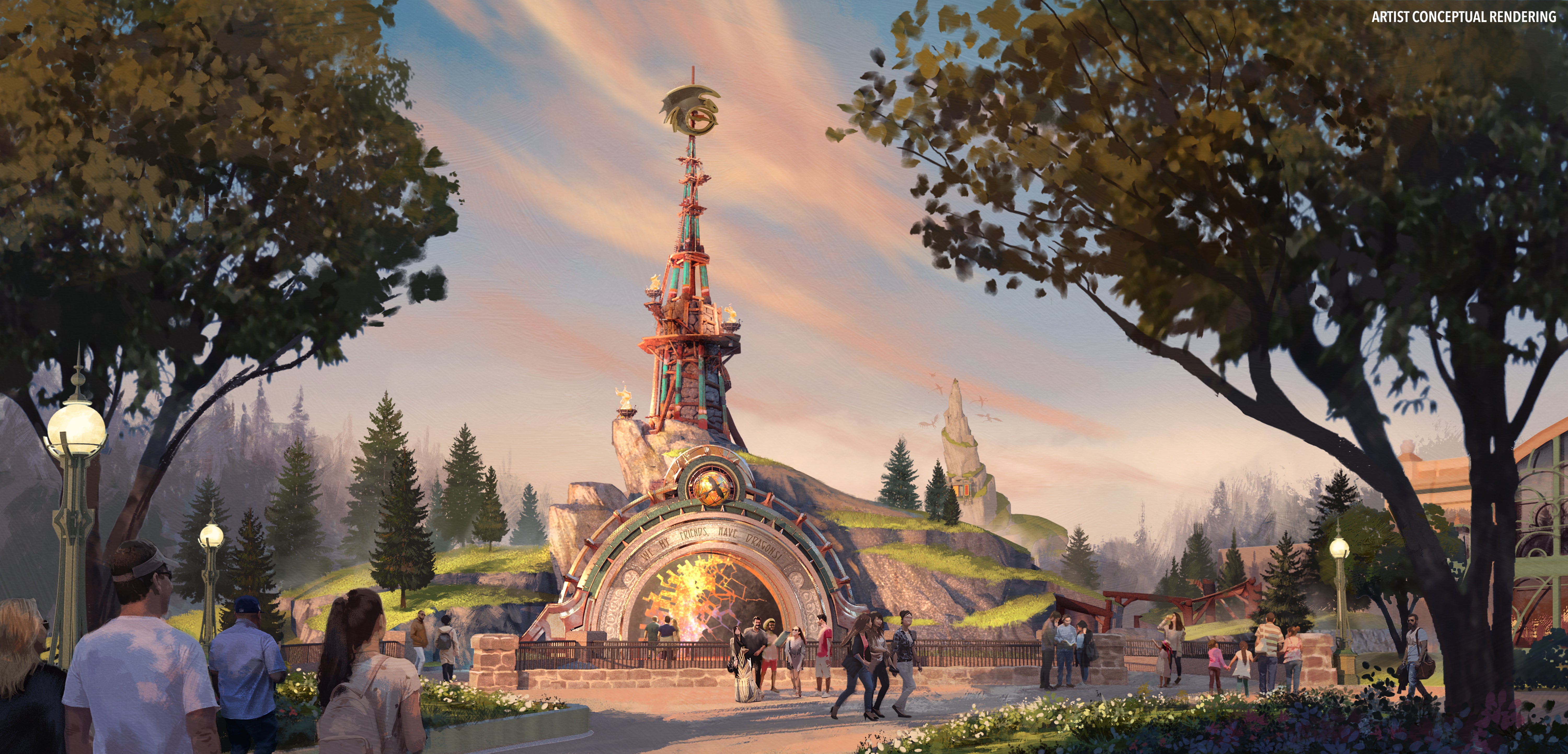 Find the hidden drinks at the portals in Celestial Park, above