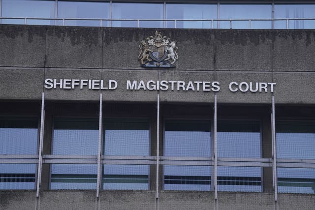 The three men appeared at Sheffield Magistrates’ Court on Monday (Danny Lawson/PA)