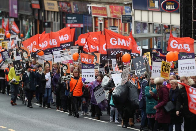 The GMB union warned the Clyde Tunnel could close (Andrew Milligan/PA)