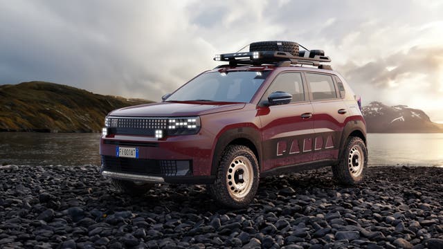 <p>The Fiat Grande Panda 4x4 concept features plenty of retro design cues</p>