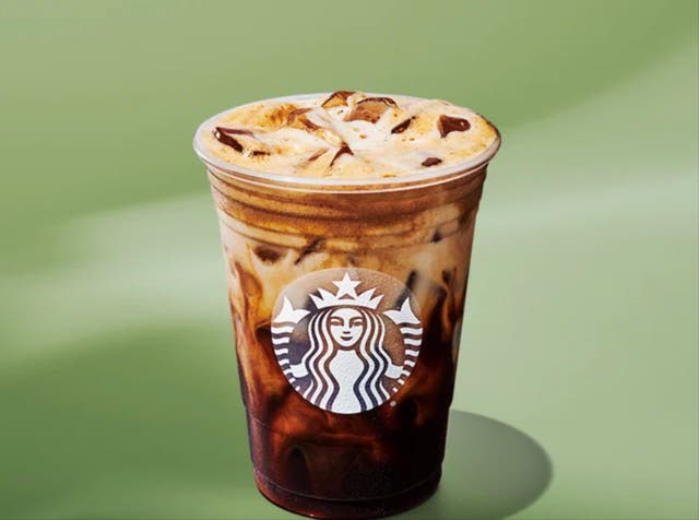 <p>Starbucks has revealed its new summer menu that features new food and drink options. Pictured is the new Iced Horchata Oat Milk Shaken Espresso.</p>